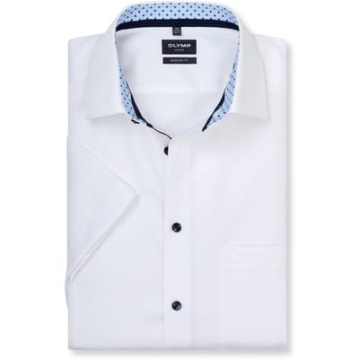 OLYMP Luxor Overhemd, Modern Fit, New Kent, Wit