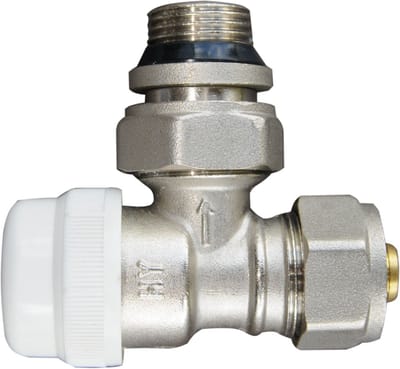 Radiatorconnect Thermostatische Radiatorkraan 1/2" x 16 Knelkoppeling haaks