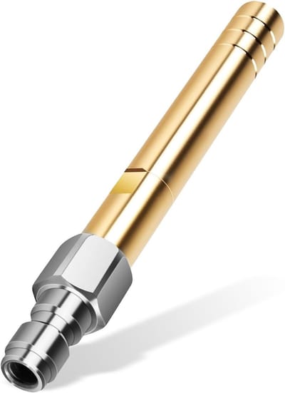 Hogedrukreiniger Langeafstandsmondstuk - Chemisch Mondstuk Hoge Bereik - Efficiënt Reinigen - Direct te Installeren - 12.3 cm - Goud