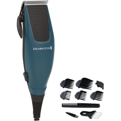 Remington HC5020 elektrische haartrimmer voor mannen, met snoer, 5 opzetkammen 3–18 mm, zelfslijpende stalen mesjes, 0,5 mm precisieblad