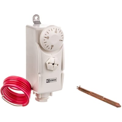 Thermostat Manuel Avec Capteur T80F 0-90C 16A 230V Blanc P5682