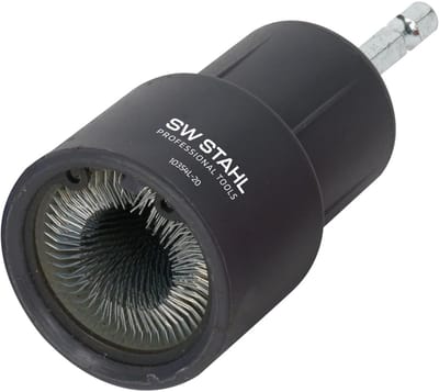 SW-Stahl 10354L-20 Vervangingsborstel 20 x 37 mm | Borstelopzetstuk voor boutreinigers | Schroefreiniging | Wielbouten voor werkplaatsgebruik | Voertuigonderhoud, geschikt voor accuschroevendraaiers
