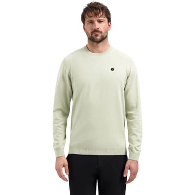 No Excess Pullover crew neck melange green