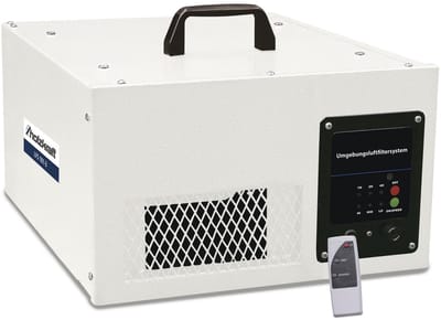 Luchtfiltersysteem 3 volumestromen 595 / 680 / 765 m³/h filtert 99% 5 micron 0,1 kW 230V Holzkraft LFS101-3