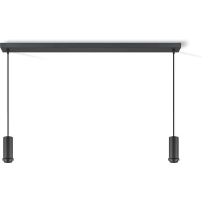 Home Sweet Home - Moderne verlichtingspendel Pendel Xxl voor lampenkap - Zwart - 98/9.5/137.5cm - 2 lichts hanglamp gemaakt van Metaal - geschikt