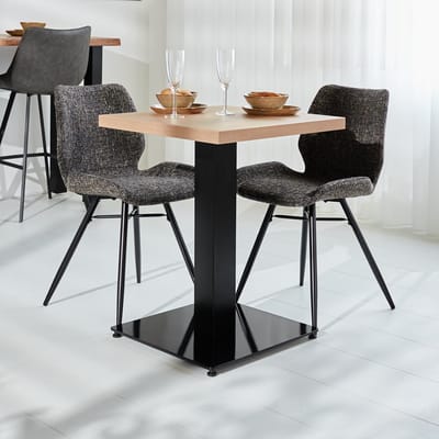 Bistrotafel Robin vierkant melamine rustiek eiken 80 x 80 x 3,8 cm