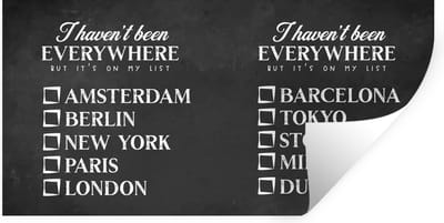Muurstickers - Sticker Folie - Spreuken - Quotes - I haven't been everywhere but it's on my list - Berlijn - 40x20 cm - Plakfolie - Muurstickers Kinderkamer - Zelfklevend Behang - Zelfklevend behangpapier - Stickerfolie