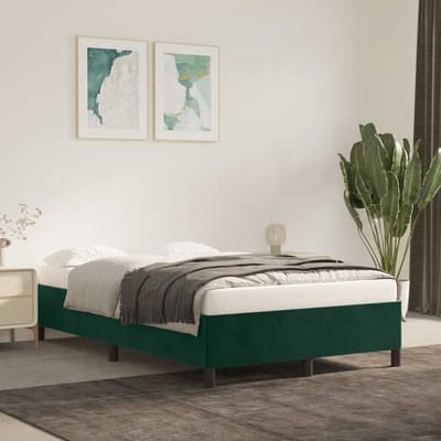 vidaXL - Bedframe - zonder - matras - 120x200 - cm - fluweel - donkergroen