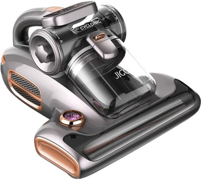 JIGOO T600 Beddenmatras Stofzuiger Grijs-EU-Dual Cup Design - 99,99% Huismijtverwijdering met Aroma-Diffused Systeem