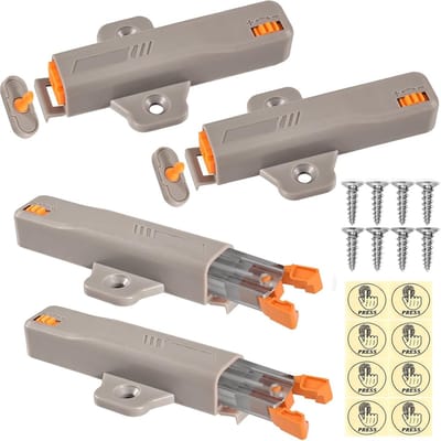 4x Drukdeuropener Push-to-Open 30N voor Kasten en Laden - Heavy Duty Sluitmechanisme