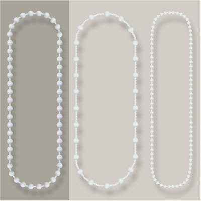 Eindeloze bedieningsketting voor rol- en dubbelrolgordijnen - 4,5 x 6 mm - 200 cm - wit