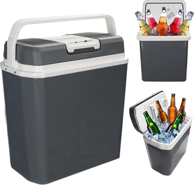 Elektrische koelbox - Mini koelkast - Koelen en verwarmen - Eco functie laag geluid - 32 liter inhoud - Donkergrijs
