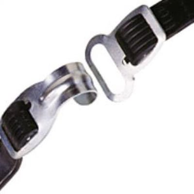 Korte snelbinder Bibia met haak / oog 50 cm - zwart