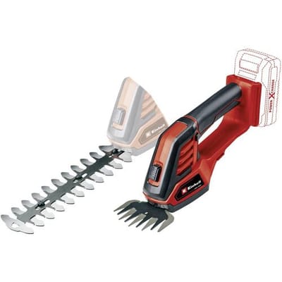 Einhell Accu Gras-/Heggenschaar GE-CG 18/100 Li Solo - Power X-Change - 18 V/Li-Ion - Knipbreedte grasschaar: 10 cm - Snoeibreedte heggenschaar: 20 cm - Excl. accu en lader