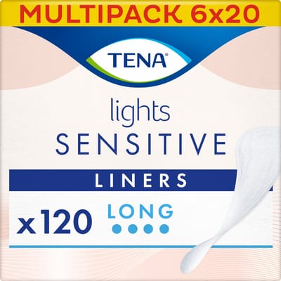 TENA Lights Sensitive Long – inlegkruisjes voor urineverlies – 120 stuks