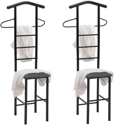 Kledingrek JIVO, set van 2 - Zwart/Zwart