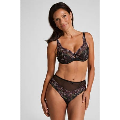 Hunkemöller Dames Lingerie Slip Lelie - Zwart - maat XS