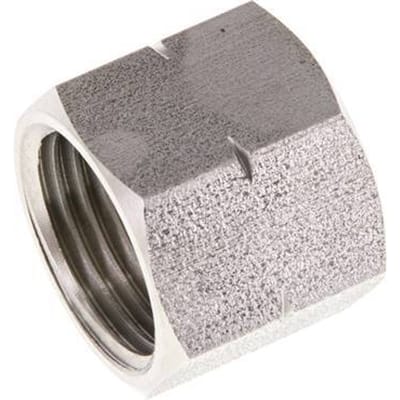 6/9/13 G1/2'' LHmm Union Nut RVS L20mm