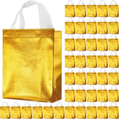 100x Herbruikbare Cadeauzakjes met Handvatten - Middelgrote Draagtassen voor Feest en Cadeaus