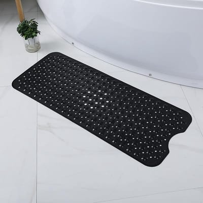 Antislip Badmat 100 x 40 cm met 200 Zuignappen en Afvoergaten - Machinewasbare Douchemat voor Kinderen en Ouderen