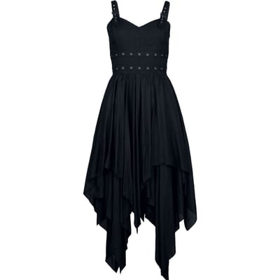 Gothicana by EMP - Gothic Midi-jurk - Jurk - S tot XXL - voor Vrouwen - zwart