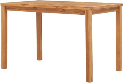 Teakhouten Tuintafel - Terrastafel Buitentafel - Buiten Eten - Fijn Geschuurd Hout - 120 x 70 x 77 cm - Bruin