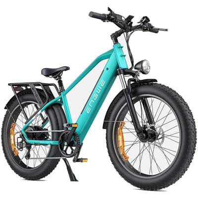 Vélo électrique tout-terrain à double suspension ENGWE E26 250 W, 48 V 16 Ah bleu