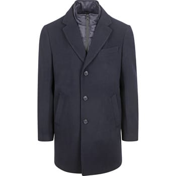 Suitable Coat Wol Twill Donkerblauw (navy) - Maat 46 - Heren - Mantels & coats