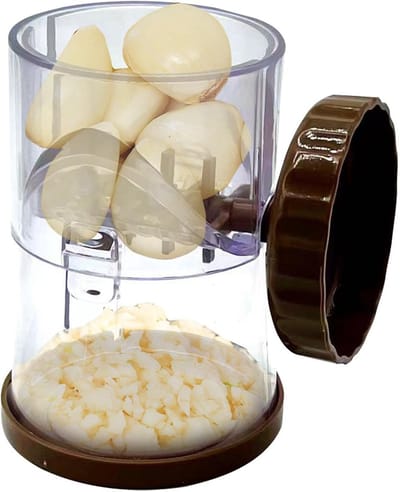 Notenkraker Hakker - Keukenmachine Kruiden - Ingrediënten Fijnmaken - Handmatige Bediening - 14 x 8.6 cm - Koffiebruin