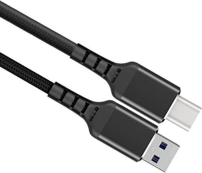 USB C kabel | Laadsnelheid 20V / 3A / 60 watt | USB 3.2 gen 1 | 5 Gb/s | Type A naar C | Male to male | Extra buigbaar | Snelladen | Zwart | 2 meter | Allteq