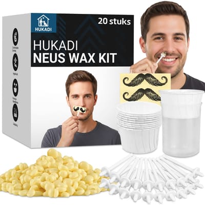 Hukadi Neuswax - Neushaar Wax - Oorhaar Wax Kit - Neushaartjes Verwijderen - Neushaar Waxen - Ontharings Neus Wax Set - Neusontharing
