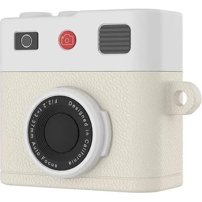 Coverzs Siliconen 'Camera' hoesje geschikt voor AirPods 4 - Beschermhoesje - Stijlvolle bescherming