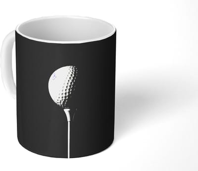 Mok - Koffiemok - Golfbal - Minimalistisch - Wit - Mokken - 350 ML - Beker - Koffiemokken - Theemok