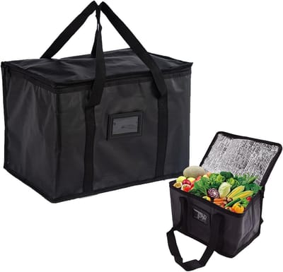 SnelShoppen - Cooler Bag 20L Vouwbare Picknicktas, Herbruikbare Isolatie Tas, Lekvrij en Waterdicht, Draagbare Geïsoleerde Winkel Tas voor Buiten, Rei