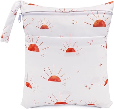 Stoffen luiers natzakjes 36 x 30 cm - waterdicht - met ritssluiting - ideaal voor onderweg - ShopVlot