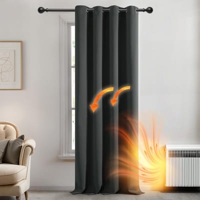 Verduisterende Gordijnen - Raambekleding - Slaapkamer Decoratie - Drievoudige Weeftechnologie - 140x245 cm - Donkergrijs
