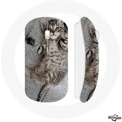 Souris sans fil - MANIACASE - Chaton Bengal - Gris - USB - WiFi