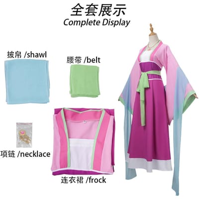 Maomao Cosplay Kostuum Pruik Anime De Apothekersdagboeken Roze Jurk Halloweenfeest voor Vrouwen M&Traditional Cultural Wear