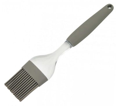 Kinghoff - Silikon Kookkwast - Hittebestendig - Ergonomische Handgreep - Grijs