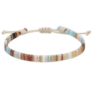 Jomide Enkelbandje Bohemian Beige - Touw - 2