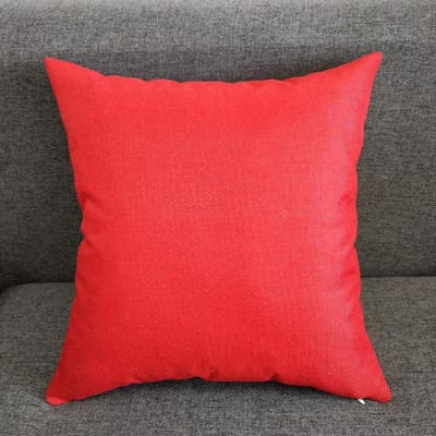 Dikke Linnen Stof Sierkussen Woonkamer Kussen Bankhoes Nachtkastje Rugkussen Auto Lendenkussenhoes Kantoor Gebruik Rughoes 50x70CM rood