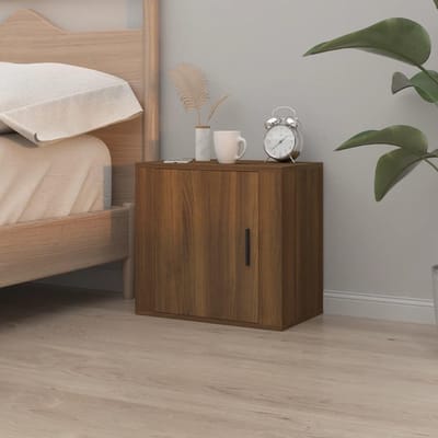 Nachtkastje - Wandkastje Slaapkamer - Opbergen Nabij Bed - Ruimtebesparend Ontwerp - 50x30x47 cm - Bruin Eiken