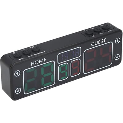 Tableau de score électronique LED 10 chiffres Tactile Magnétique Rechargeable Tableau de score numérique avec boutons DC 5V black