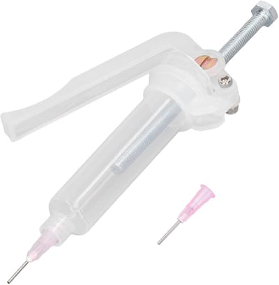 Dailygoods - Soldeerpasta extruder - Precisie controle applicator - Kunststof & metaal - Spuit met 2 naalden - Perfect voor circuit board reparatie -...