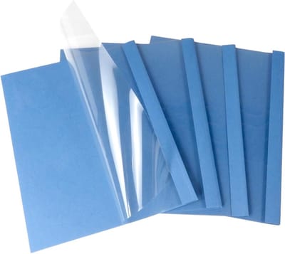 Thermische Bindomslagen - Bindmap A4 - Documenten Professioneel Binden - Transparante PVC Voorzijde - 4 mm 35 Vellen - Blauw