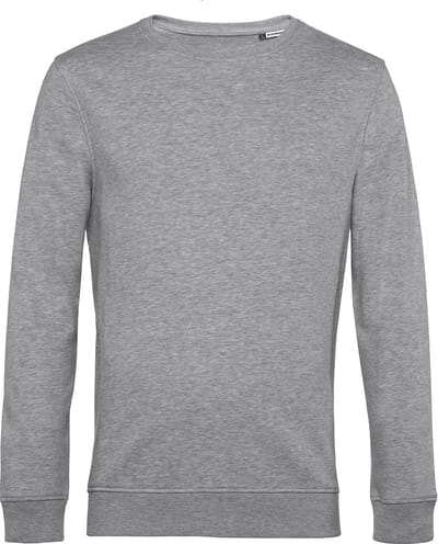 Organic Inspire Crew Neck Sweater B&C Collectie Heather Grijs maat 3XL