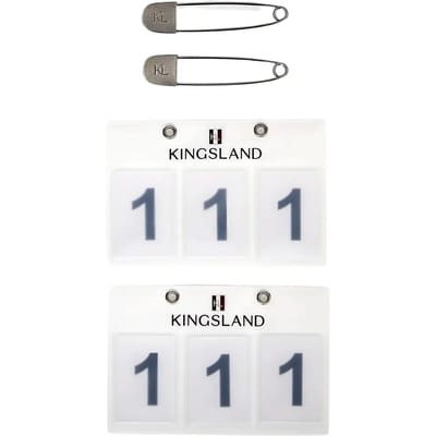 Kingsland - Classic 3-pocket Nummerhouder - Startnummer - Wit