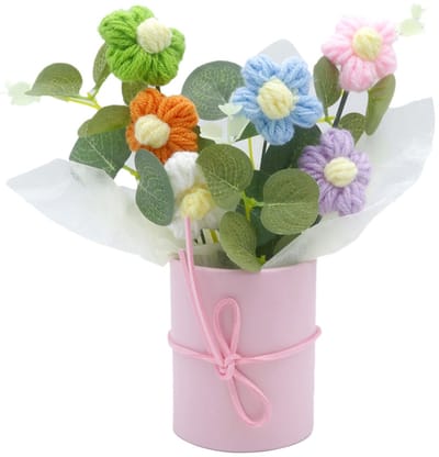 Gebreide bloemen - 20 cm