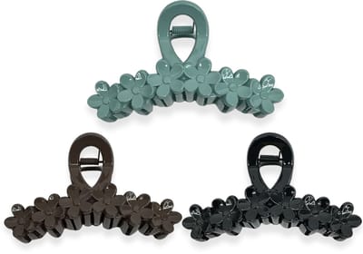 Guardian Beauty Haarclips - Stevige Haarclips - Groot Haar Klauwen - Set Van 3 - Salie Groen, Bruin, Zwart - Haaraccessoire