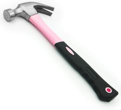 Kleine Hamer - Mini Klauwhamer - Doe-het-zelf - Slipbestendig Handvat - 16 oz - Roze